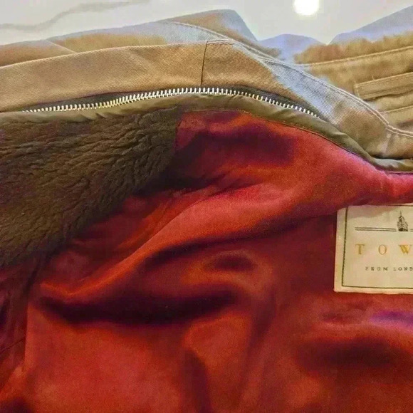 VTG London Fog Towne Double Breasted Winter Zip Out Lining Rain Taupe Size 42R - Picture 9 of 13